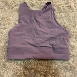 Purple Lululemon high neck bra top